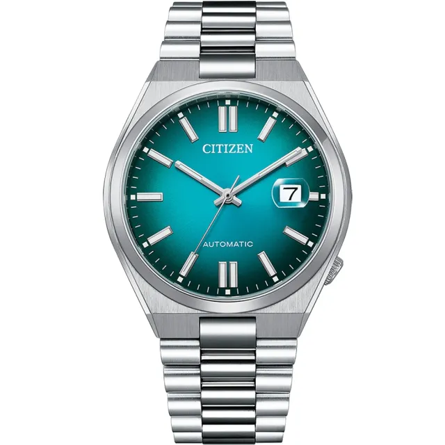 【CITIZEN 星辰】情人節推薦 湖水綠  青春撞色 機械錶(NJ0151-88X)
