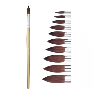 【Pentel 飛龍】水彩畫筆 圓頭 2號 /支 ZBS1-2T(2號)