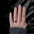 【00:00】酷甜黑色愛心冷淡風戒指2件套組(黑色戒指 愛心戒指)
