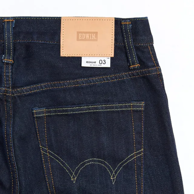 【EDWIN】男裝 加大碼 503 重磅五袋直筒牛仔長褲(原藍色)