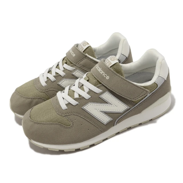 NEW BALANCE 休閒鞋 996 寬楦 中大童鞋 灰棕 運動鞋 麂皮 魔鬼氈 NB 紐巴倫(YV996XB3-W)