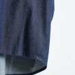 【SOMETHING】女裝 翻領短袖丹寧襯衫(原藍色)