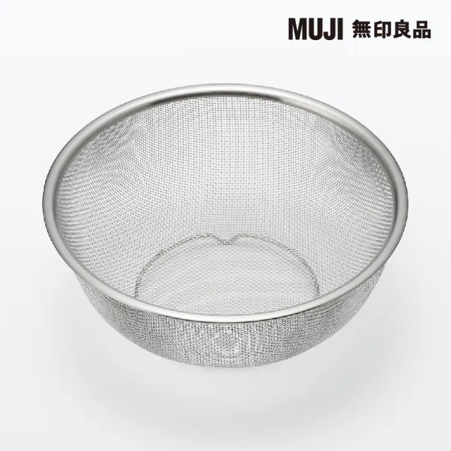 【MUJI 無印良品】不鏽鋼網籃/L/附網腳