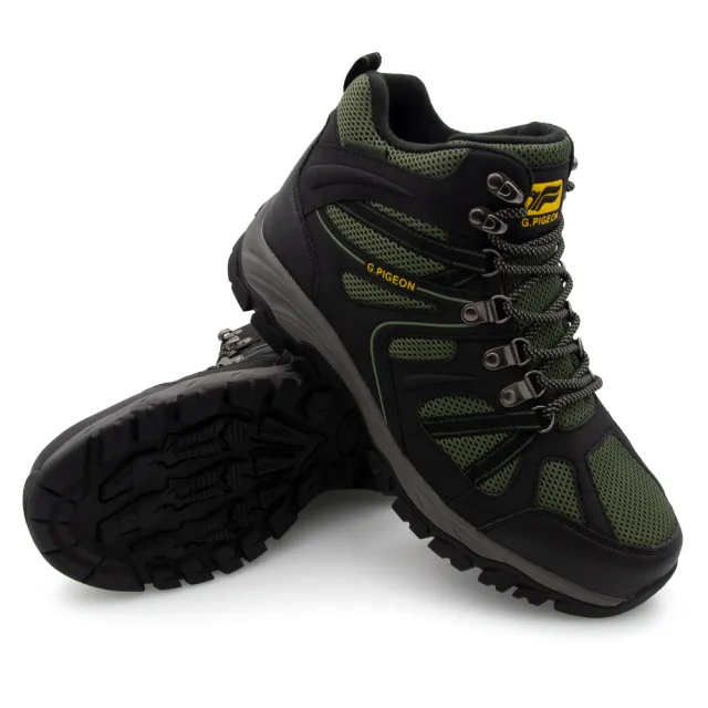 【G.P】男款高筒防水登山休閒鞋-P8873M-60綠色(SIZE:39-44 共二色)