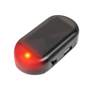 【kurumapop】車用LED太陽能警示燈2入 多色可選(防盜器/警報器/信號燈)