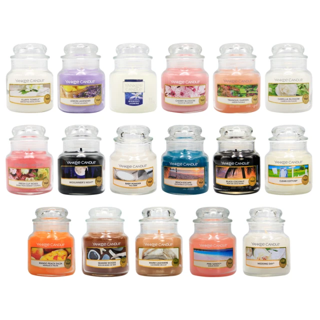 【YANKEE CANDLE】香氛蠟燭 104g-仲夏之夜/夜半茉莉/裁剪玫瑰/盛開茶花 等多款任選(國際航空版)