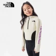 【The North Face 官方旗艦】北面兒童米白色吸濕排汗防潑水連帽長袖上衣｜81ZCR8R