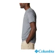 【Columbia 哥倫比亞 官方旗艦】男款-UPF50快排logo短袖上衣-深灰(UAE08010DY/ 2022年秋冬)