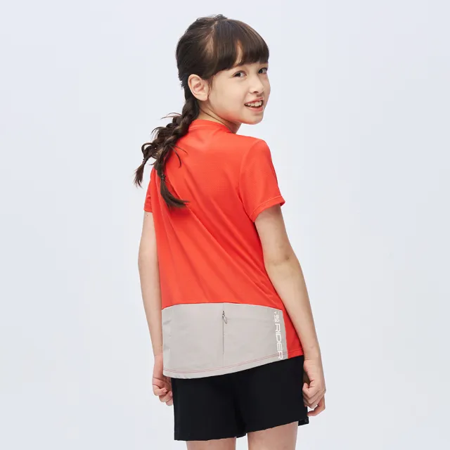 【BATIS 巴帝斯】戶外騎行機能短T - 女童 - 三色(吸濕排汗、抗UV)