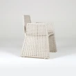 【山茶花家具】戶外椅-洗白色人造藤椅/PEKC020(藤椅 涼椅 室內戶外皆可椅)