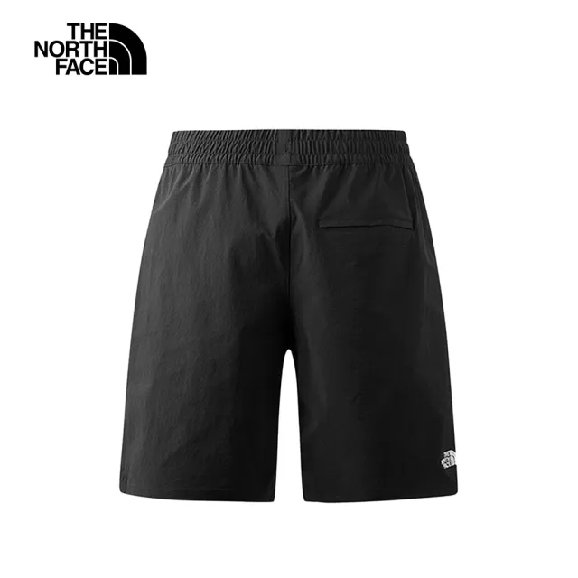 【The North Face 官方旗艦】北面男款黑色吸濕排汗調節抽繩休閒短褲｜7WB7JK3