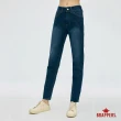 【BRAPPERS】女款 冰膚美丹寧系列-冰膚美中腰微彈九分褲(深藍)
