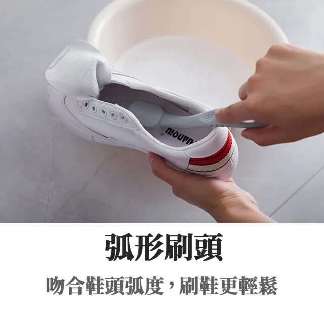 【ROYALLIN 蘿林嚴選】軟毛雙面清潔刷(洗鞋刷 洗鞋專用刷 居家清潔 去污 萬用刷 雙刷頭 擦鞋洗鞋)
