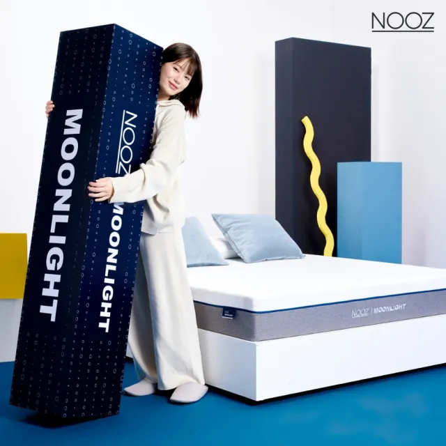 【Lunio】NoozMoonlight標準雙人5尺記憶竹炭床墊(英國工藝涼爽透氣