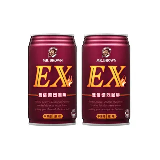 【金車/伯朗】EX雙倍濃烈咖啡330ml-24罐/箱x2箱