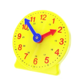 2入 12小時/24小時各一  兩針連動 數字教學時鐘 時鐘教材 時間練習 時鐘學習玩具(180-CTA212+CTA224)