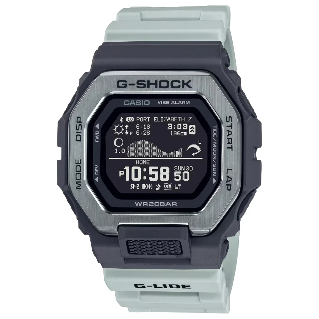 【CASIO 卡西歐】G-SHOCK潮汐月相電子錶(GBX-100TT-8)