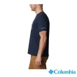 【Columbia 哥倫比亞 官方旗艦】男款-Mens Sun Trek™UPF50快排短袖上衣-深藍(UAE08060NY / 2023春夏)