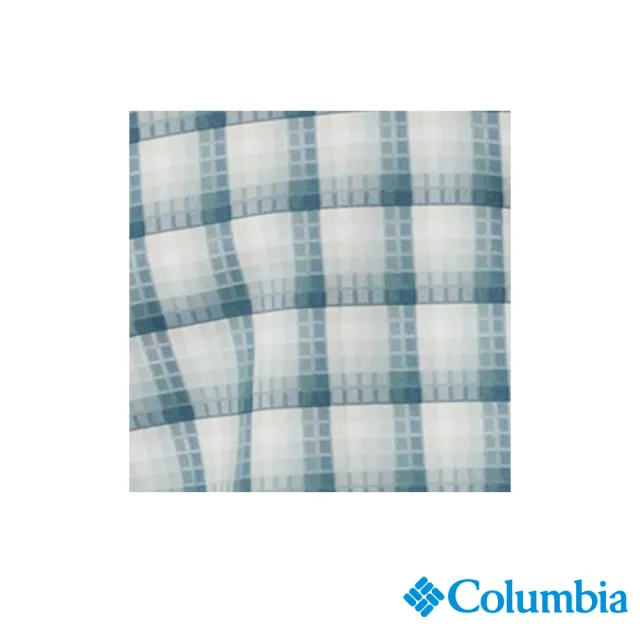 【Columbia 哥倫比亞 官方旗艦】男款-Silver Ridge™超防曬UPF50快排短袖襯衫-綠格紋(UAE09380GX / 2023年