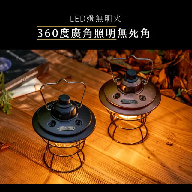 【KINYO】冷暖三色溫LED露營燈(露營吊燈/照明燈 福利品)
