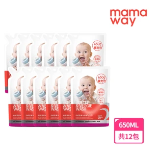 【mamaway 媽媽餵】奶瓶蔬果洗潔精補充包 一箱(650ml×12)