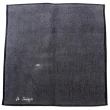 【agnes b.】草寫字母閃電LOGO粗條紋純棉材質方巾(黑白)