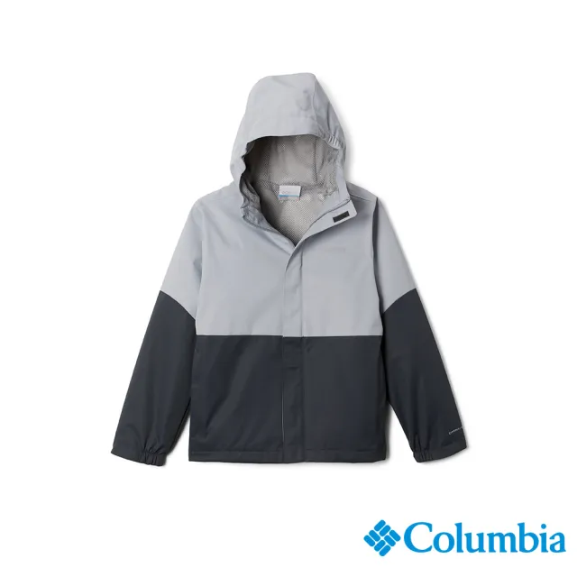 【Columbia 哥倫比亞】男童款-Hikebound™ Omni-Tech防水外套-灰色(URR24360BK)