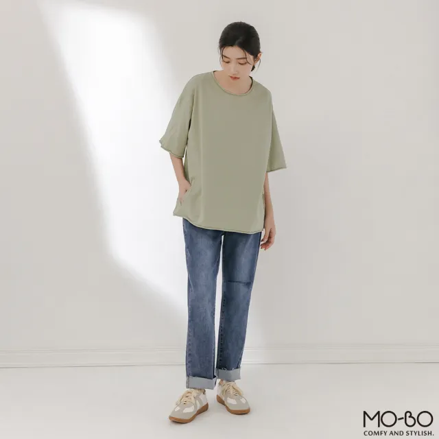 【MO-BO】MIT有機棉撞色口袋上衣