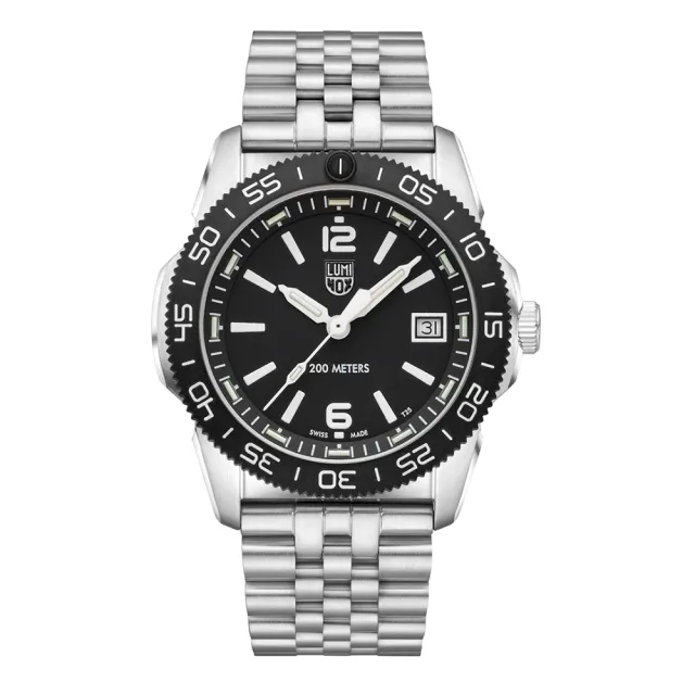 【LUMINOX 雷明時】Pacific Diver太平洋潛行者(黑面鋼帶/3122M / 39mm)