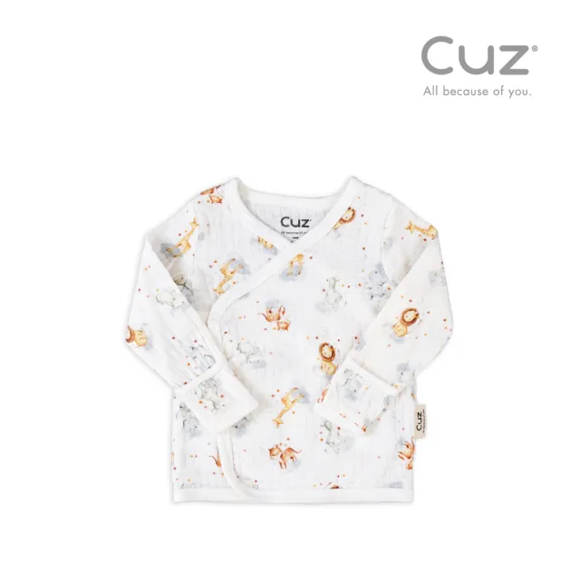 【Cuz】天空馬戲團-有機棉反摺袖肚衣(0-3m)