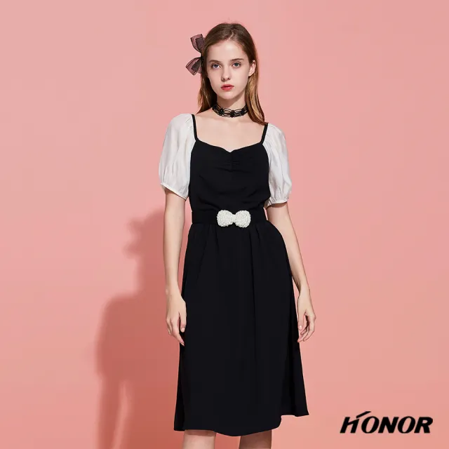 【HONOR 山形屋】出清品 小方領公主澎袖洋裝(限定出清)