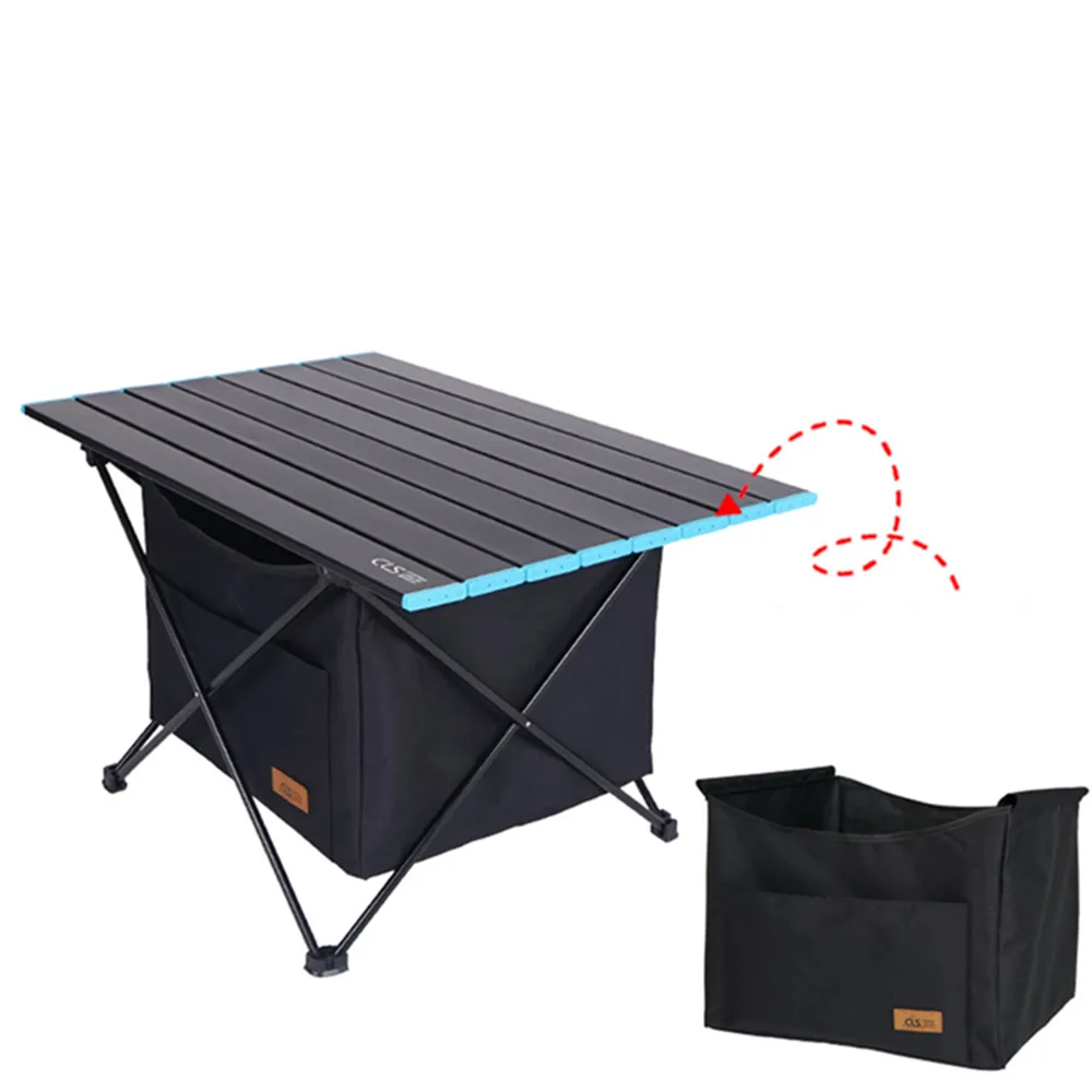 【CLS 韓國】隱形收納袋鋁合金折疊蛋捲桌/露營桌/登山/野餐/露營(特大型)