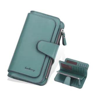 【Sp house】韓系色調3折手拿女用長夾(6色可選)