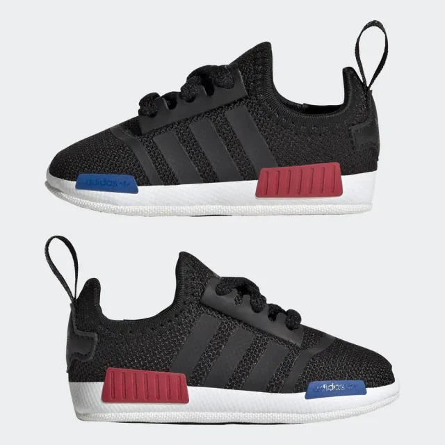 【adidas 愛迪達】NMD Crib 小童 學步鞋 運動 休閒 經典 Originals 彈性鞋帶 舒適 黑(HQ6116)