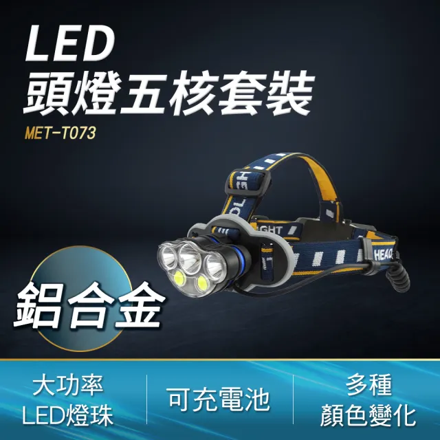 狩獵頭燈 抓蝦頭燈 八核 工程帽頭燈 超亮 頭載式頭燈 208-T073(應急燈 登山燈 充電式LED燈)