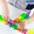 【GuideCraft】彩色燈桌積木-方形(STEAM玩具 半透彩虹積木)