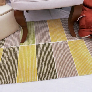 【Fuwaly】德國Esprit home 夢琦地毯-70x140cm-ESP3801-01(格紋 柔軟 床邊地毯)