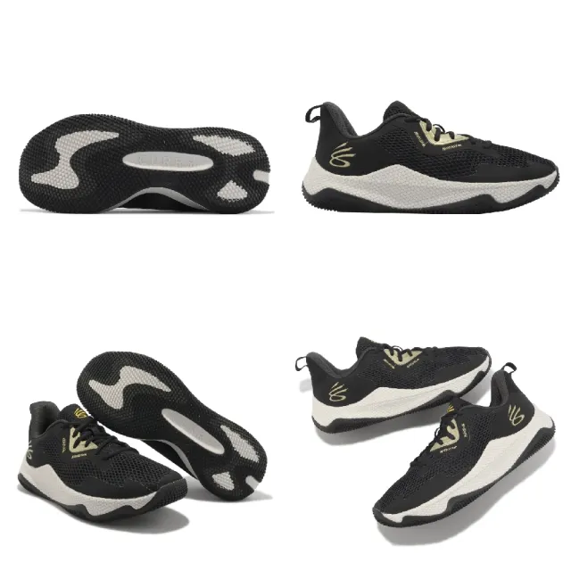 【UNDER ARMOUR】籃球鞋 Curry HOVR Splash 3 AP 男鞋 黑 金 低筒 緩震 子系列 UA(3026275001)