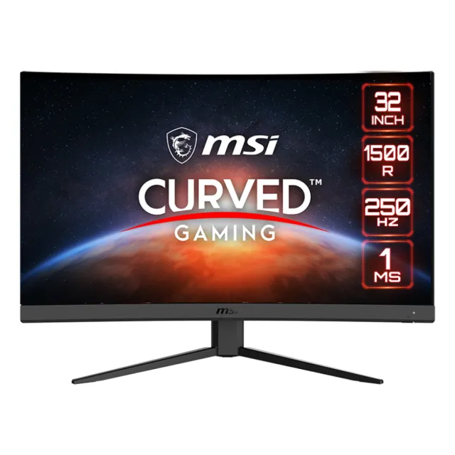 【MSI 微星】G32C4X 32型 VA 250Hz 曲面電競螢幕(1ms/FreeSync/1500R/HDR)