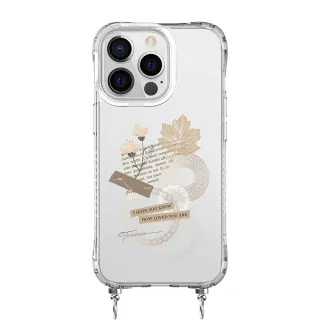 【TOXOXO】iPhone 14 Pro 6.1吋 冰川抗黃防摔iPhone繩掛殼：復古蕾絲