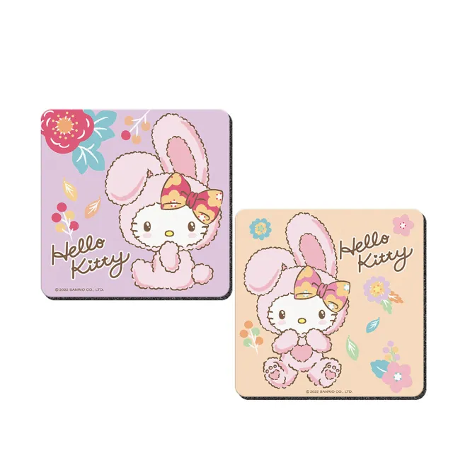 【收納王妃】Sanrio 三麗鷗  兔年系列 軟式珪藻土 吸水杯墊 杯墊 2入組(10x10x0.5)