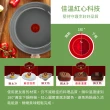 【Tefal 特福】法國製綠生活陶瓷不沾鍋系列24CM不沾鍋深煎鍋(加蓋)