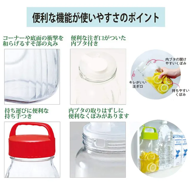 【TOYO SASAKI】東洋佐佐木 日本製玻璃果酒壺醃漬罐1000ml(4色)