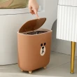 【LINE FRIENDS】熊大莎莉造型家用帶蓋夾縫垃圾桶11L(居家收納)
