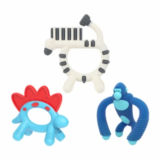 【Nuby】童趣動物矽膠固齒器(多款可選)