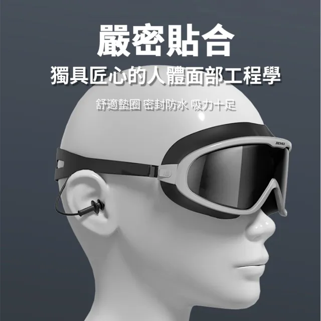 【ANTIAN】成人大鏡框高清防水防霧泳鏡 矽膠游泳鏡 潛水護目鏡 眼鏡