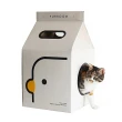 【PURROOM】小雞造型牛奶盒貓窩抓板(貓抓板 貓抓 貓玩具 瓦楞紙版 貓抓紙板 貓咪玩具)
