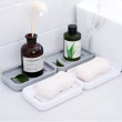 【Dagebeno荷生活】日式雙層防滑排水香皂盒 防浸水洗手台肥皂盒(1入)