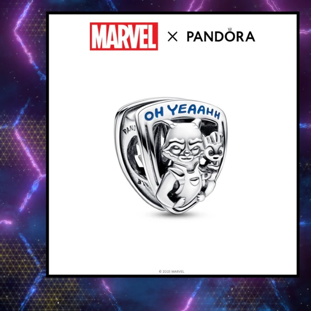 【Pandora 官方直營】Marvel《星際異攻隊》火箭浣熊與格魯特徽章造型串飾