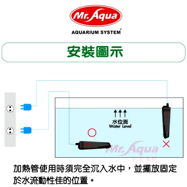 【MR.AQUA 水族先生】25℃恆溫器/魚缸加溫器25W 兩棲爬蟲/烏龜澤龜/低水位缸適用(烏龜缸加溫器25W)